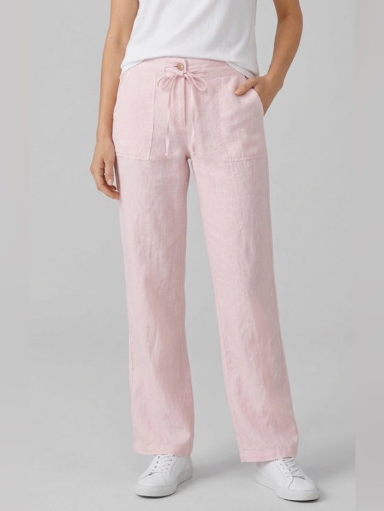 Juicy Couture Pants - Juicy Couture Pink 100% Linen Straight Leg Pants